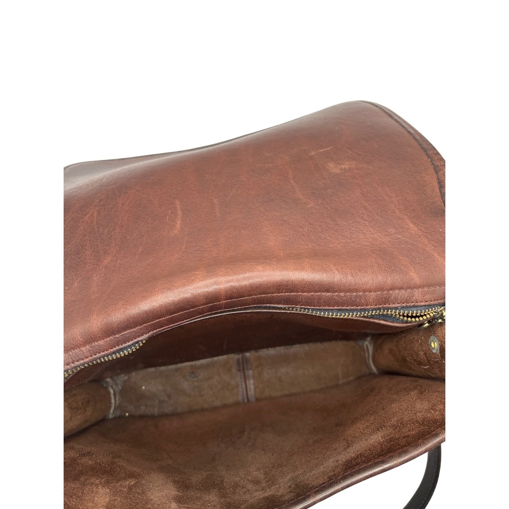 Vintage Coach Brown Leather Messenger Crossbody Bag NYC Made 909-0126 Mahogany - Picture 5 of 12